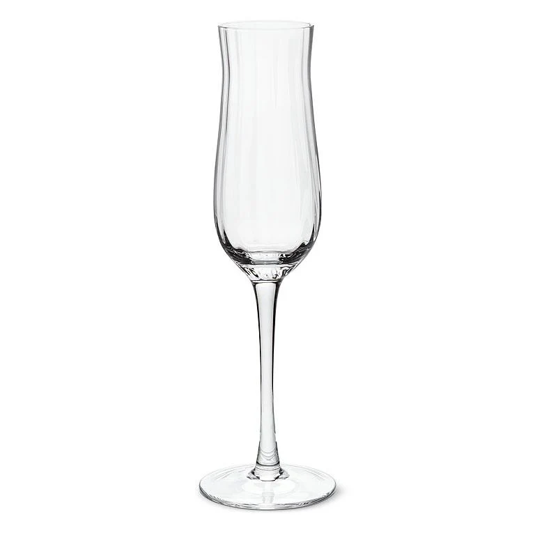 Solid Optic Curve Slender Small Flute Glass Crafted