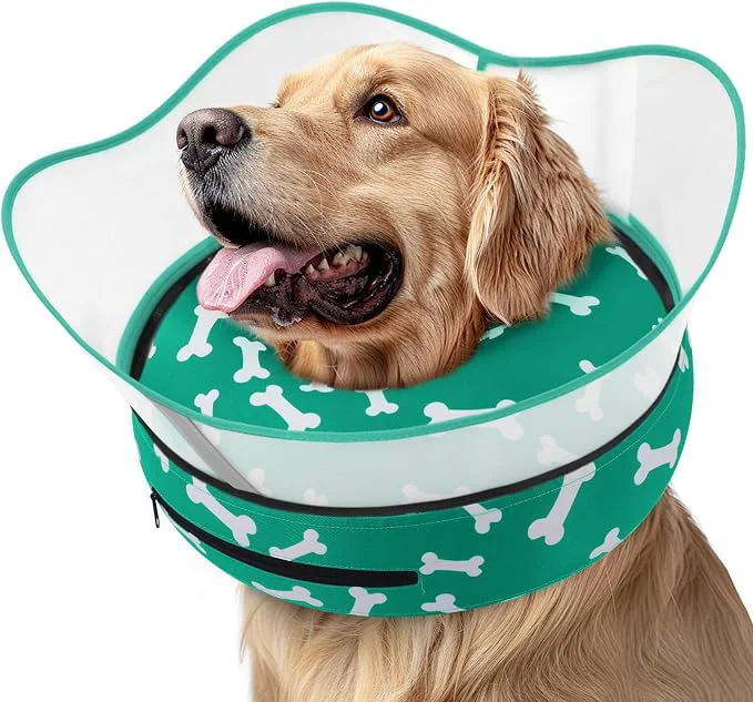 Carefully Designed Supet Raised Inflatable Dog Cone Collar to Stop Licking Soft Dog Cone Organic