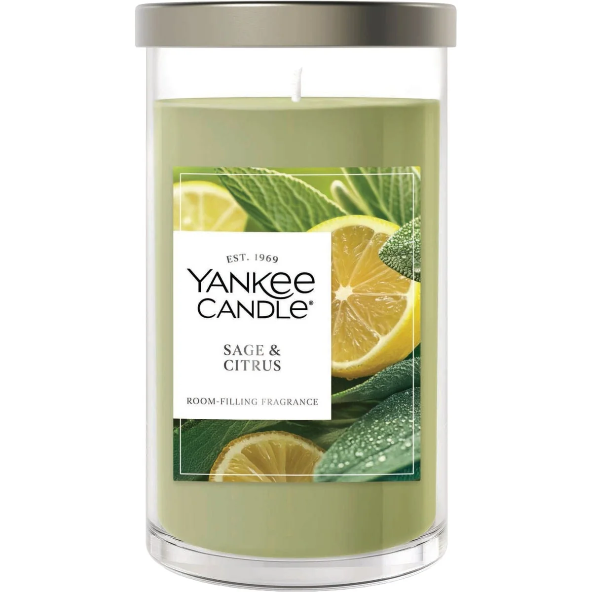Sustainable Yankee Candle 14-1 4 Oz. Sage Citrus Medium Pillar Candle Durable