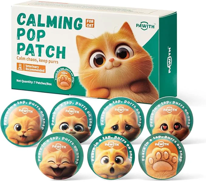 Stylish Calming Pop Patch for Cat Travel – Pheromone Diffuser for Cats Reduces Anxiety Stress-Related Behaviors in Cats Kittens Long-Lasting No Electricity Needed More Convenient Than SpraysAbout This Lightweight