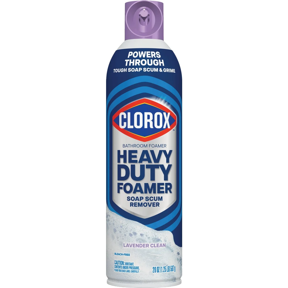 Traditional Clorox 20 Oz. Heavy Duty Soap Scum Remover Foaming Action Bathroom Cleaner Lavender Clean Elite