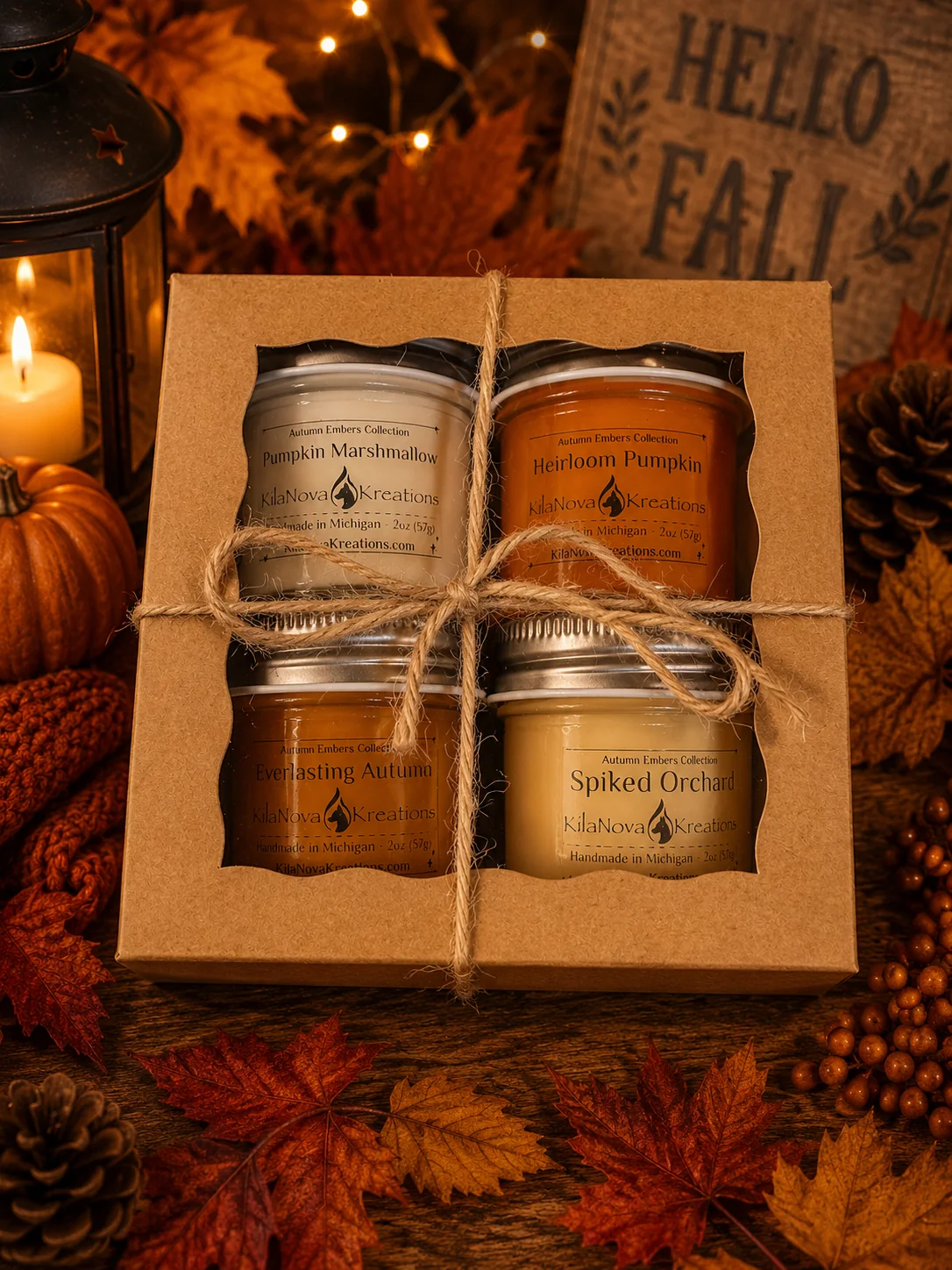 Exclusive Fall 4 Packs 2oz Candle Scent Story Boxes Healthy