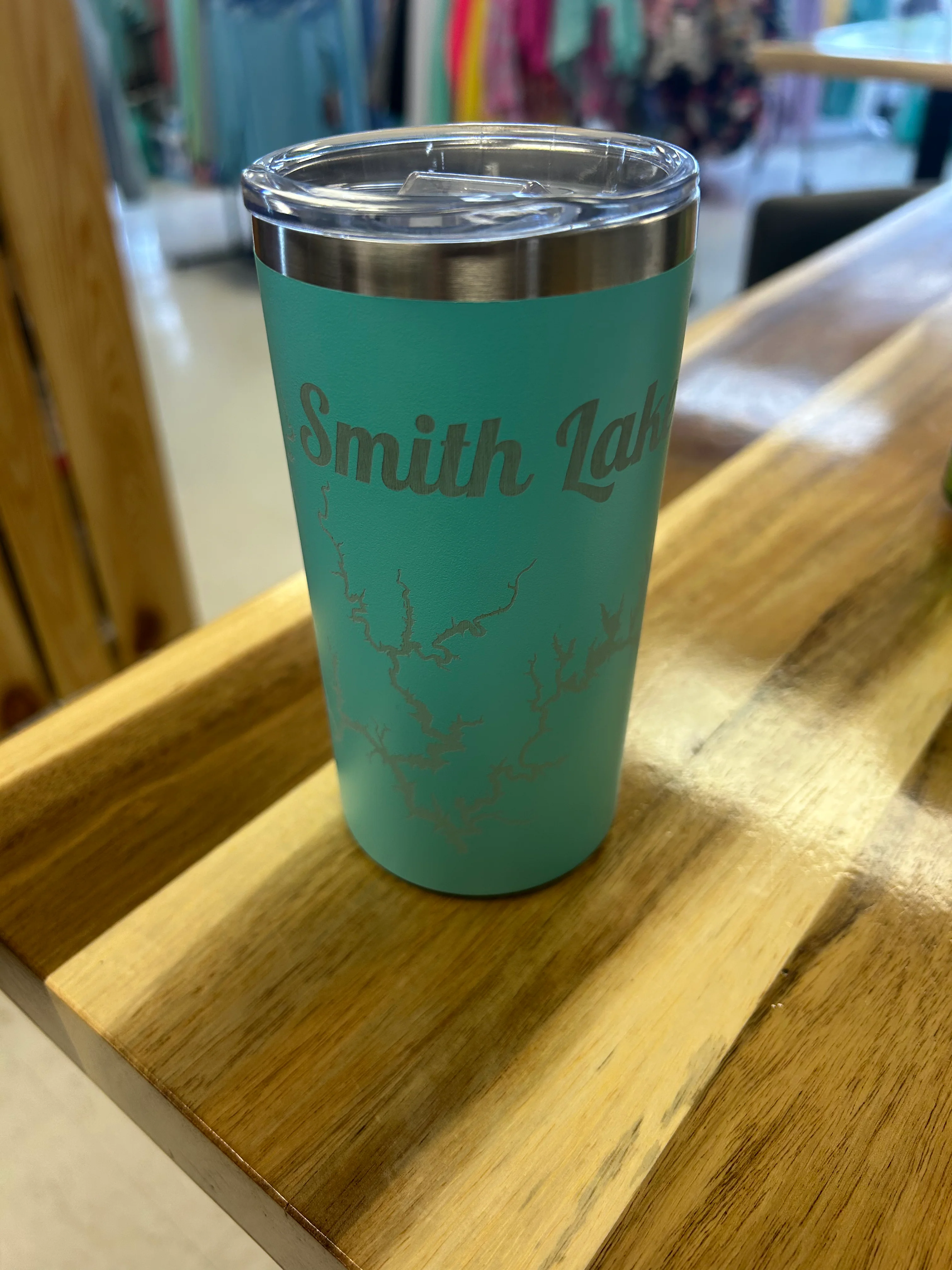 Smooth Smith Lake 12 oz Skinny Tumbler Stainless Steel Insulated Slim Tumbler Smart