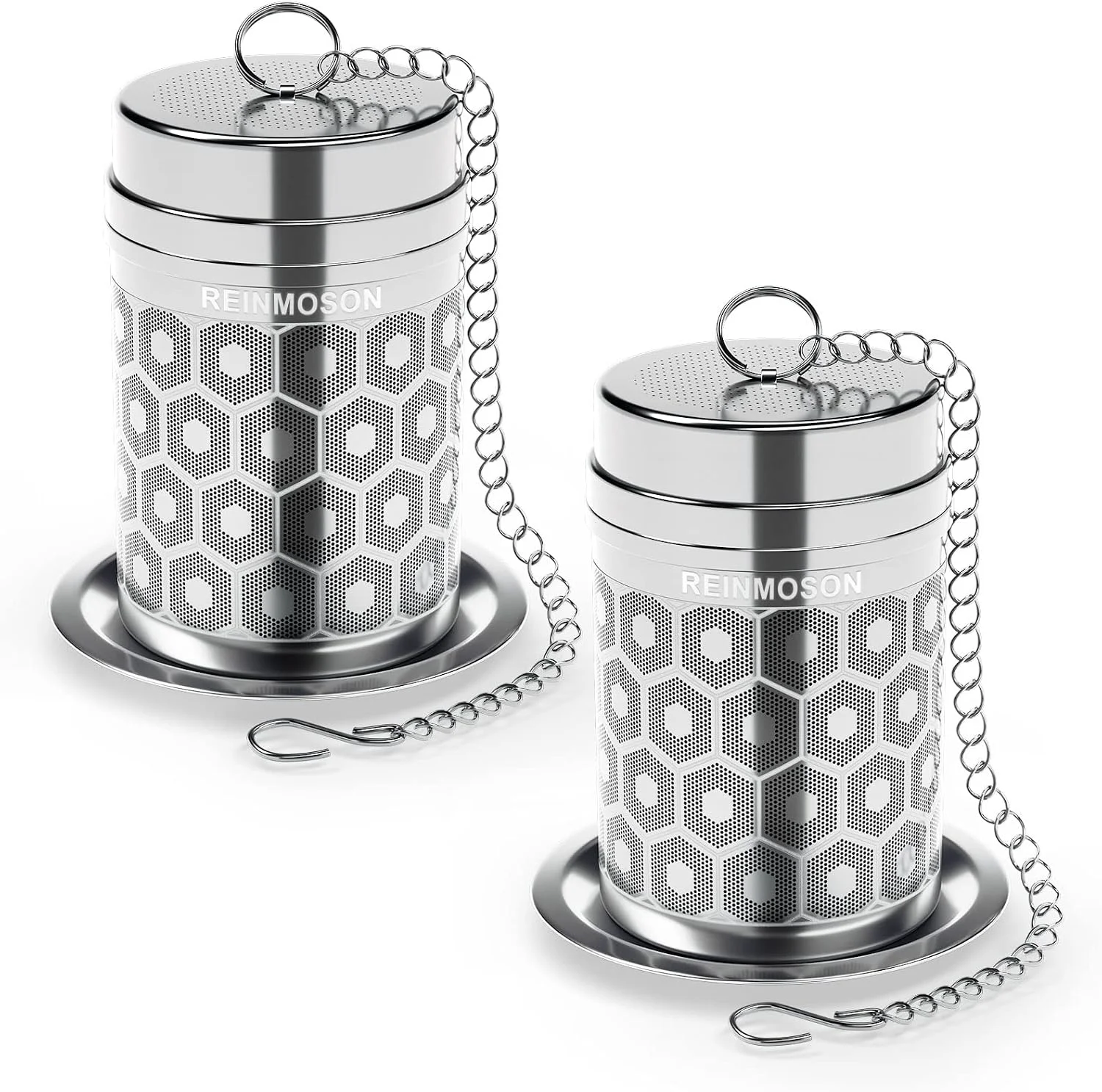 Sustainable 2 Pack Reinmoson 304 Stainless Steel Tea Strainers for Loose Tea 1.5 x2.2 Innovative