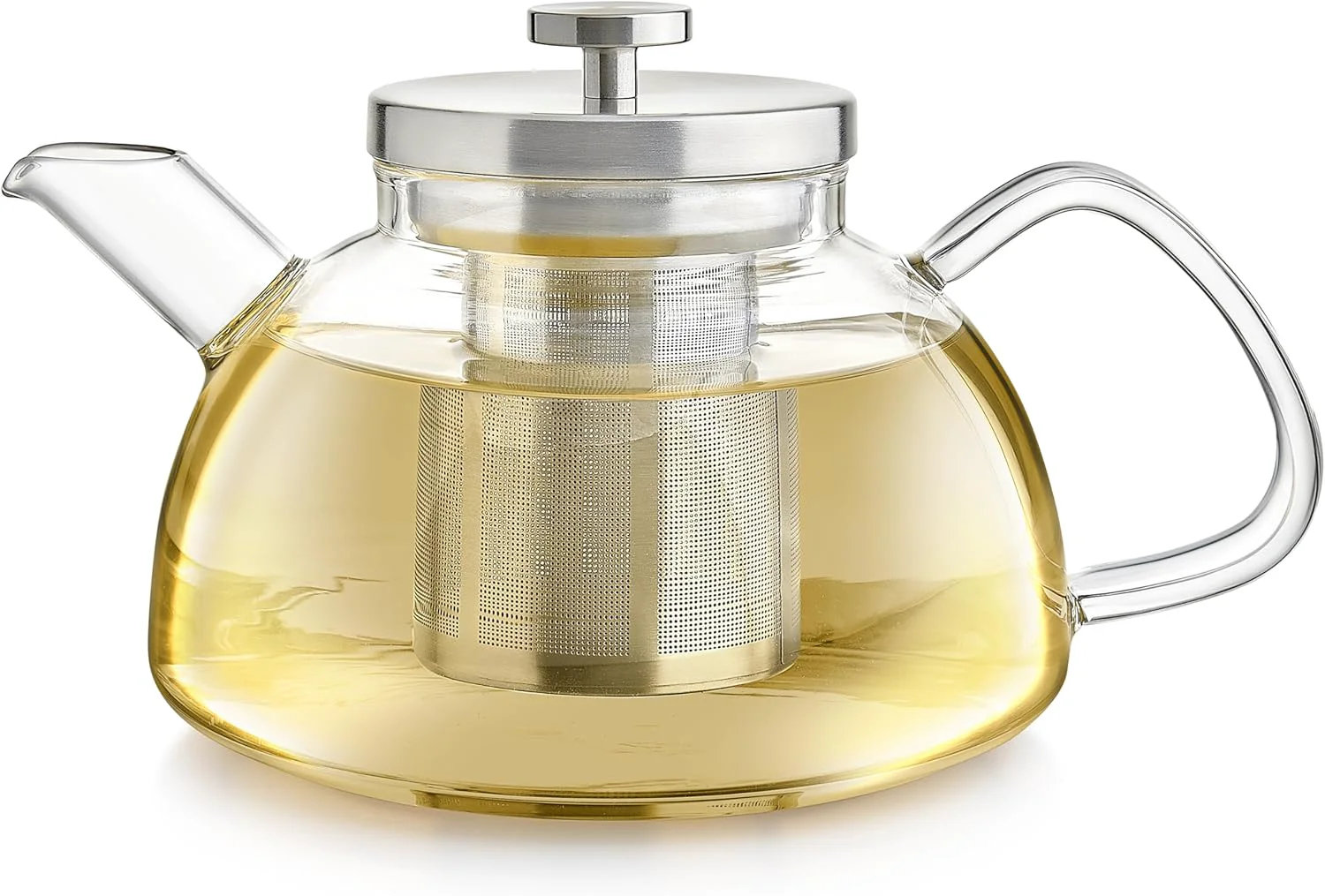 Optimized Teabloom Balance Borosilicate Glass Tea Kettle Teapot – Stovetop-Safe 40oz – Deep Loose Tea Infuser for Hot Iced Tea High-Quality