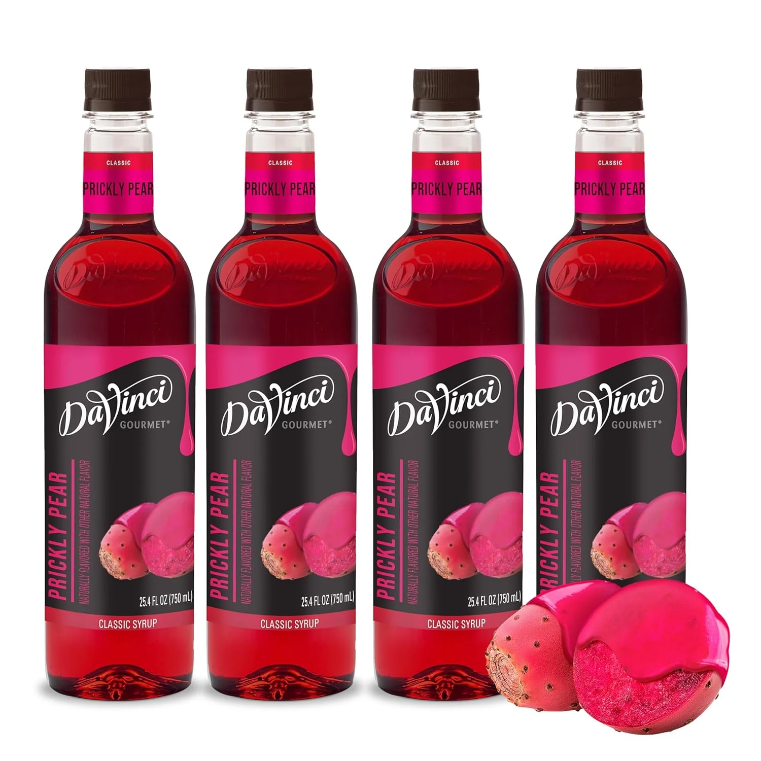 Verified DaVinci Gourmet Prickly Pear Syrup 25.4 Fluid Ounces Pack of 4 Premium Material