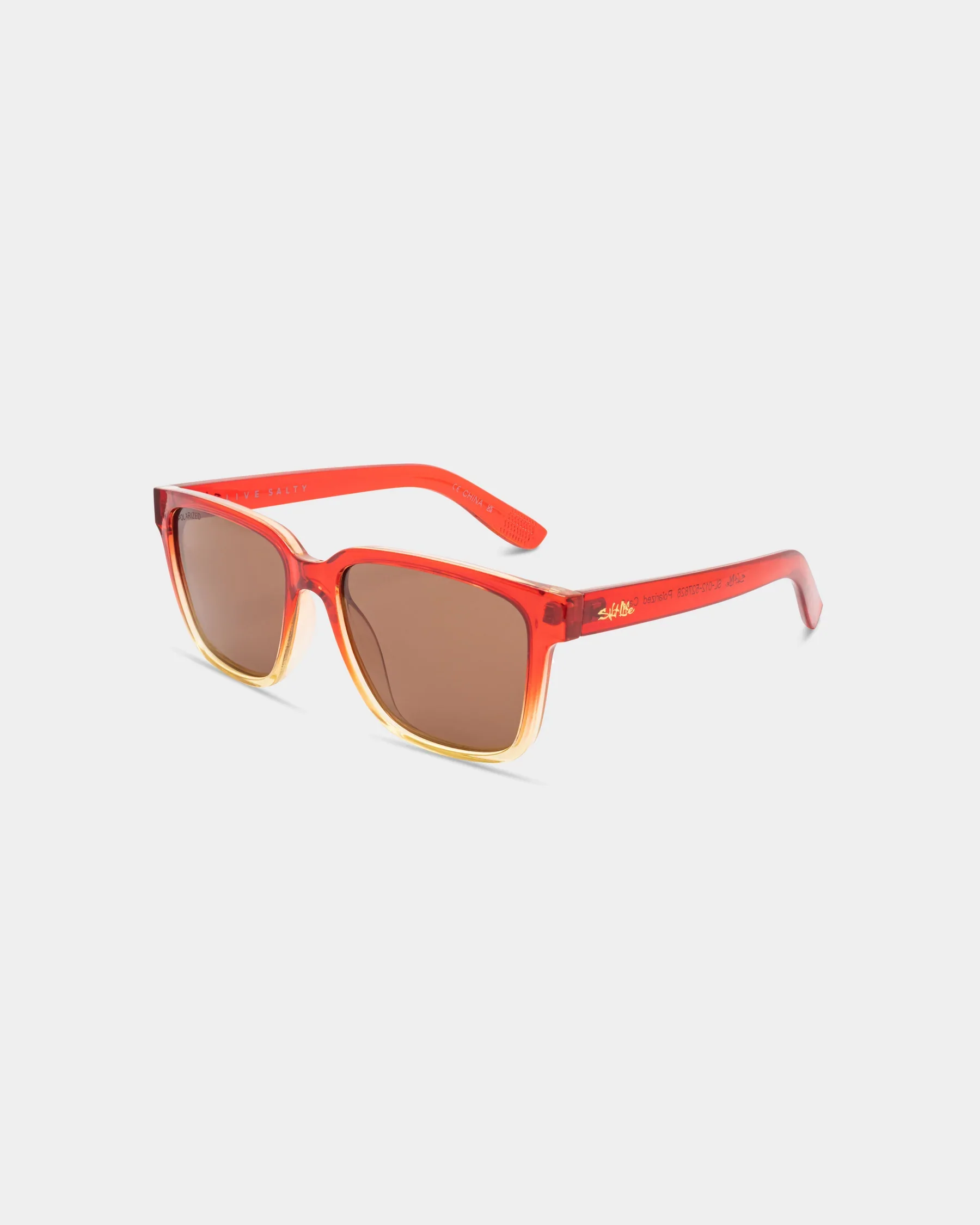 Long-Lasting Salt Life Sunglasses Shiny Crystal Plum Tan Ombre Gold Metal Frame Brown TAC Polarized Lens SL-012-527828 Professional