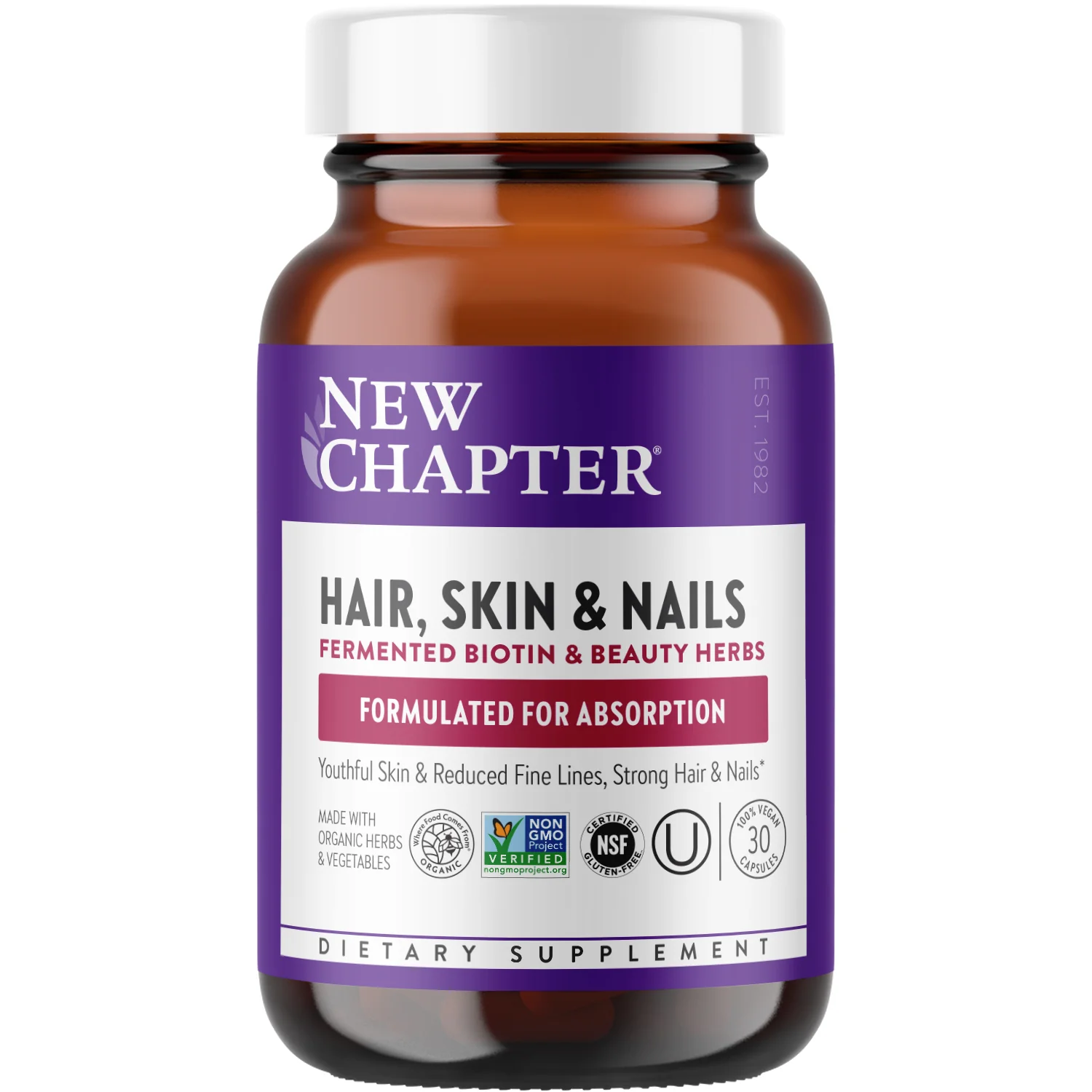 Premium Material New Chapter Hair Skin Nails for Youthful Skin Reduced Fine Lines Casual