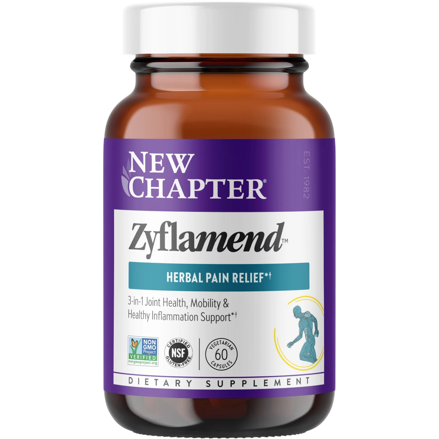 Natural New Chapter Zyflamend™ Herbal Pain Relief Healthy Inflammation Joint Support Optimized
