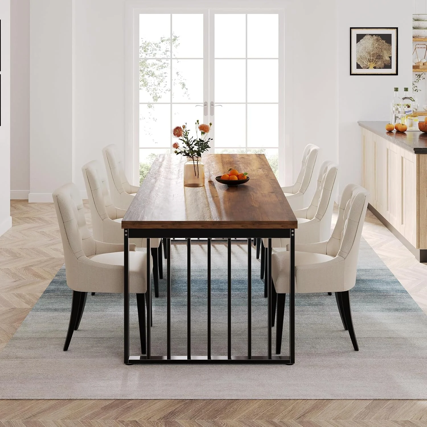 Professional Tribesigns Industrial Dining Table 78 Inches Wooden Original Design