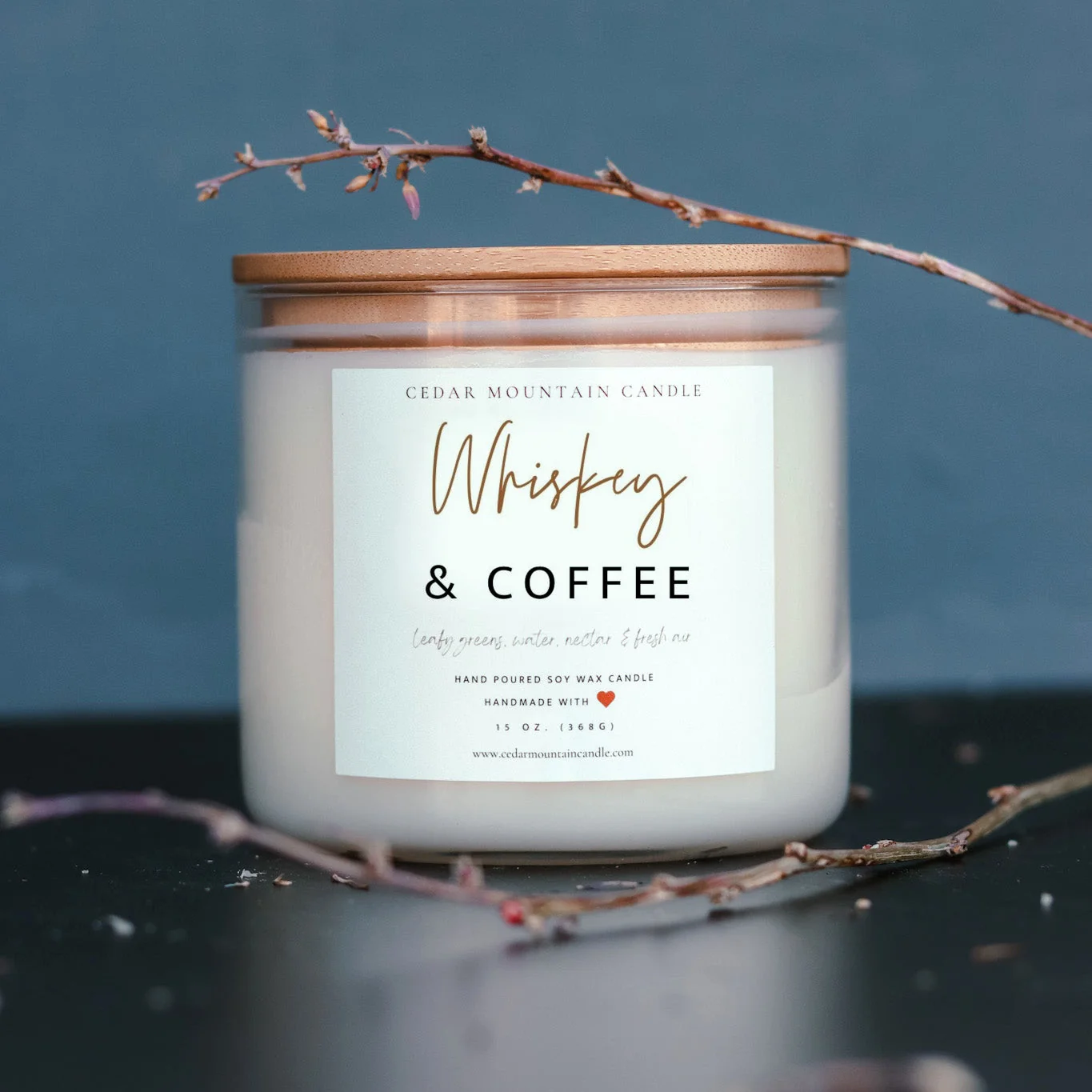 Casual Whiskey Coffee – 3 Wick Jar Candle Enhanced