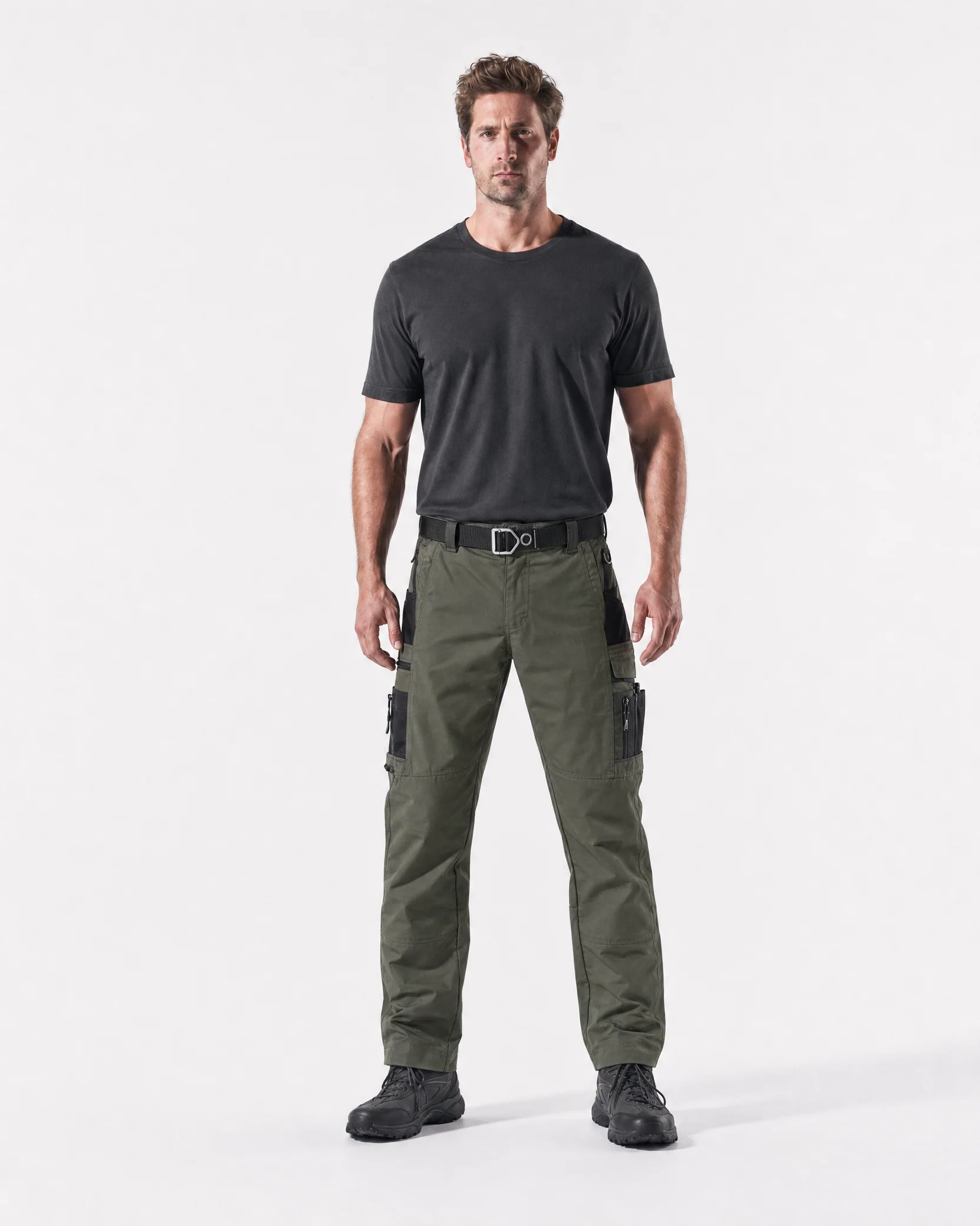 Sustainable Pact Men’s Water-Repellent Cargo Work Trousers Fast