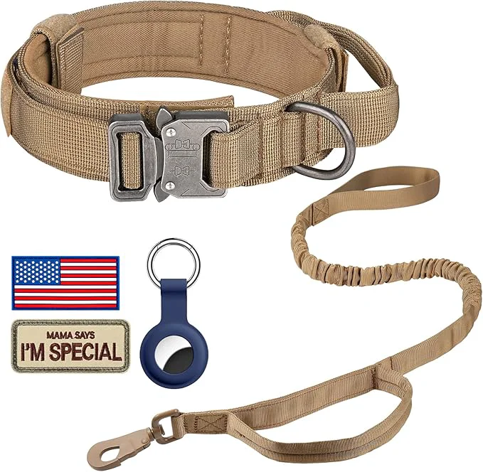 Selected DAGANXI Tactical Dog Collar Leash Set Adjustable Military Training Nylon Dog Premium Material