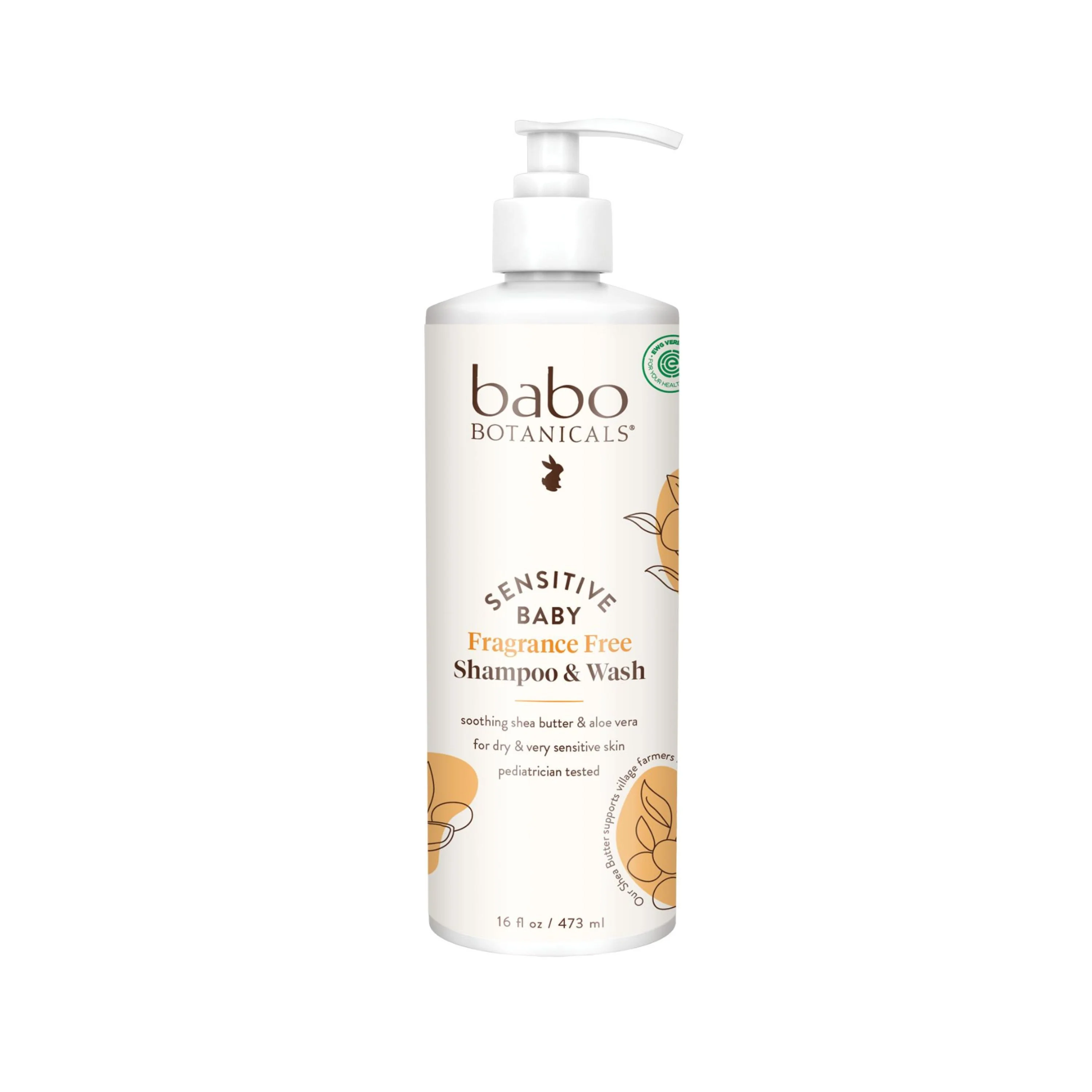 Premium Babo Botanicals Sensitive Baby Shampoo Wash – Fragrance- Official