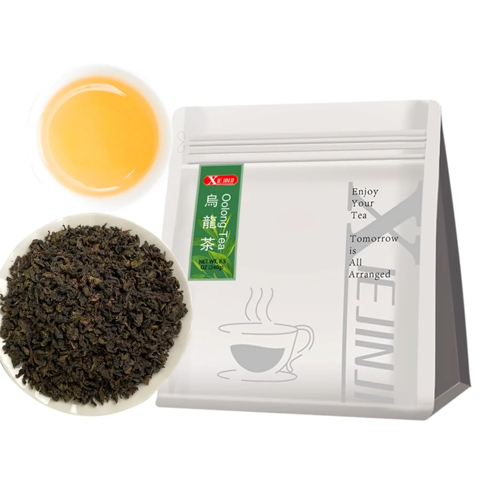 XIEJINJI Premium Oolong Tea Loose Leaf 8.4 Ounce 240g Gift a Teaspoon High Mountain Tea No Sugar amp No Additives Low-Caffeine Easy-to-Use