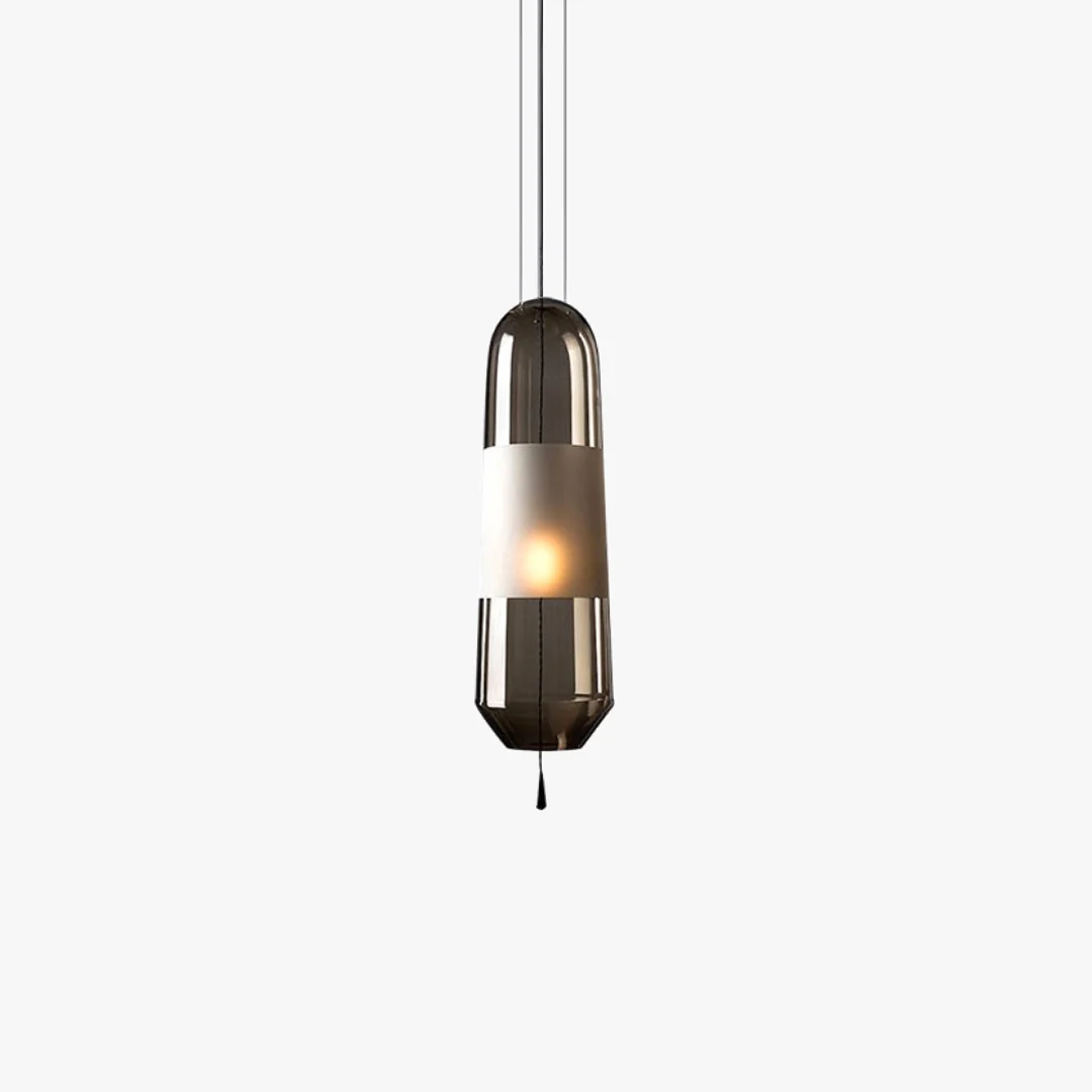 High-End Capsule Glass Pendant Lamp Fine Crafted
