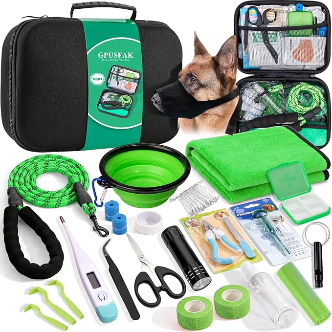Contemporary Pet First Aid Kit for Dogs – Pet Emergency Kit for Camping Hiking Traveling Hunting and Sports Green About This Excellent