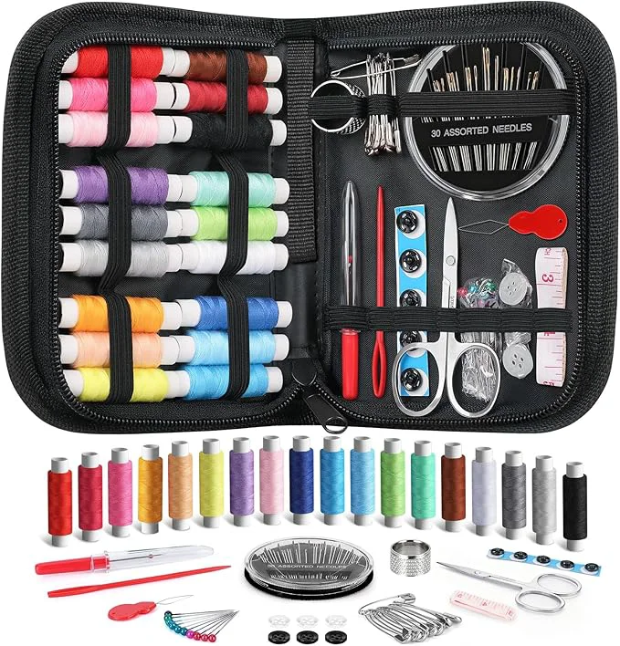 User-Friendly Coquimbo Sewing Kit Mothers Day Gifts for Mom Grandma Women Wife Teen Girls Beginner Traveler Portable Sewing Supplies Accessories Contains Thread Needles Scissors Dorm Room Essentials Black About ThisOverview Functional