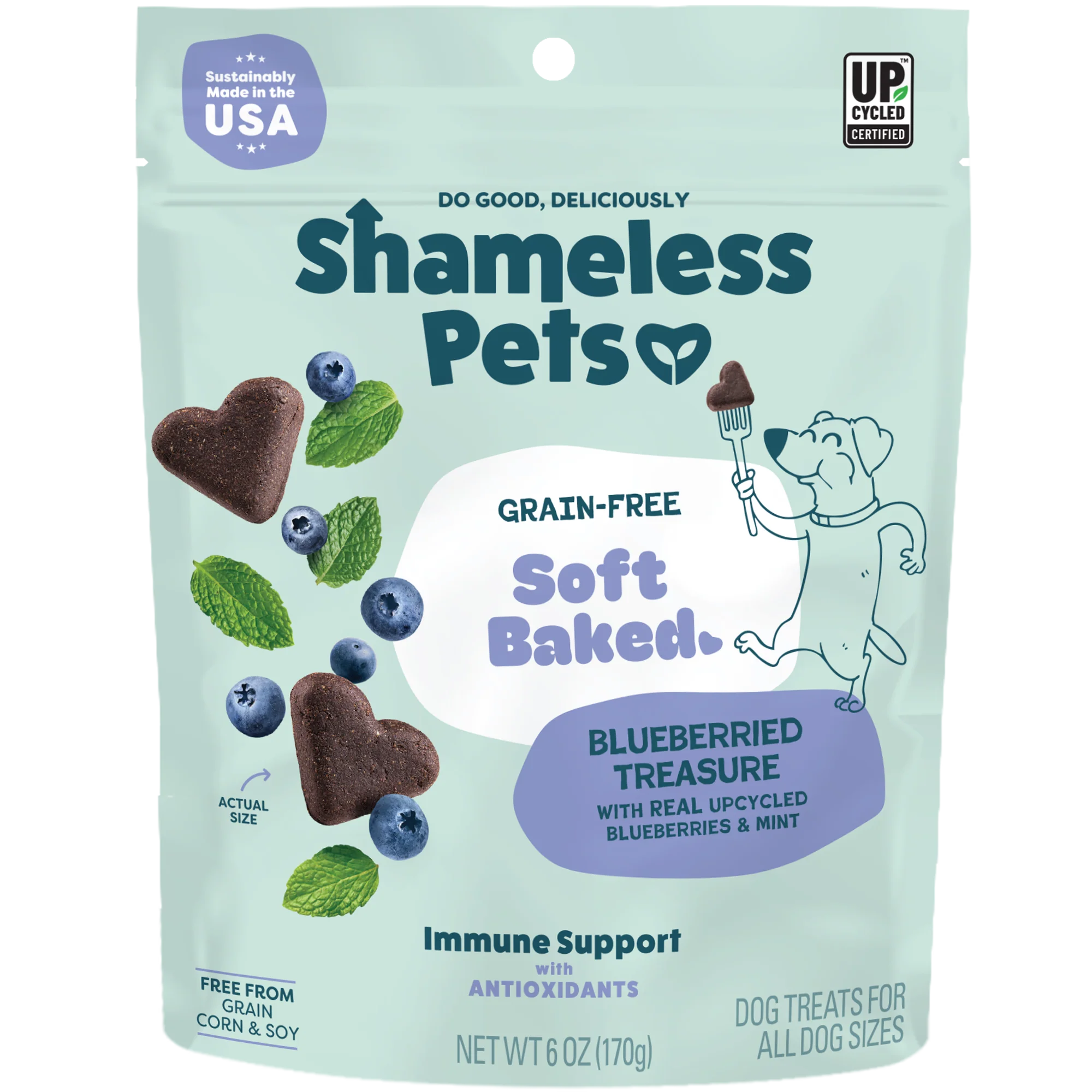 Healthy Shameless Pets Blueberried Treasure Soft-Baked Dog Treats Premium Material