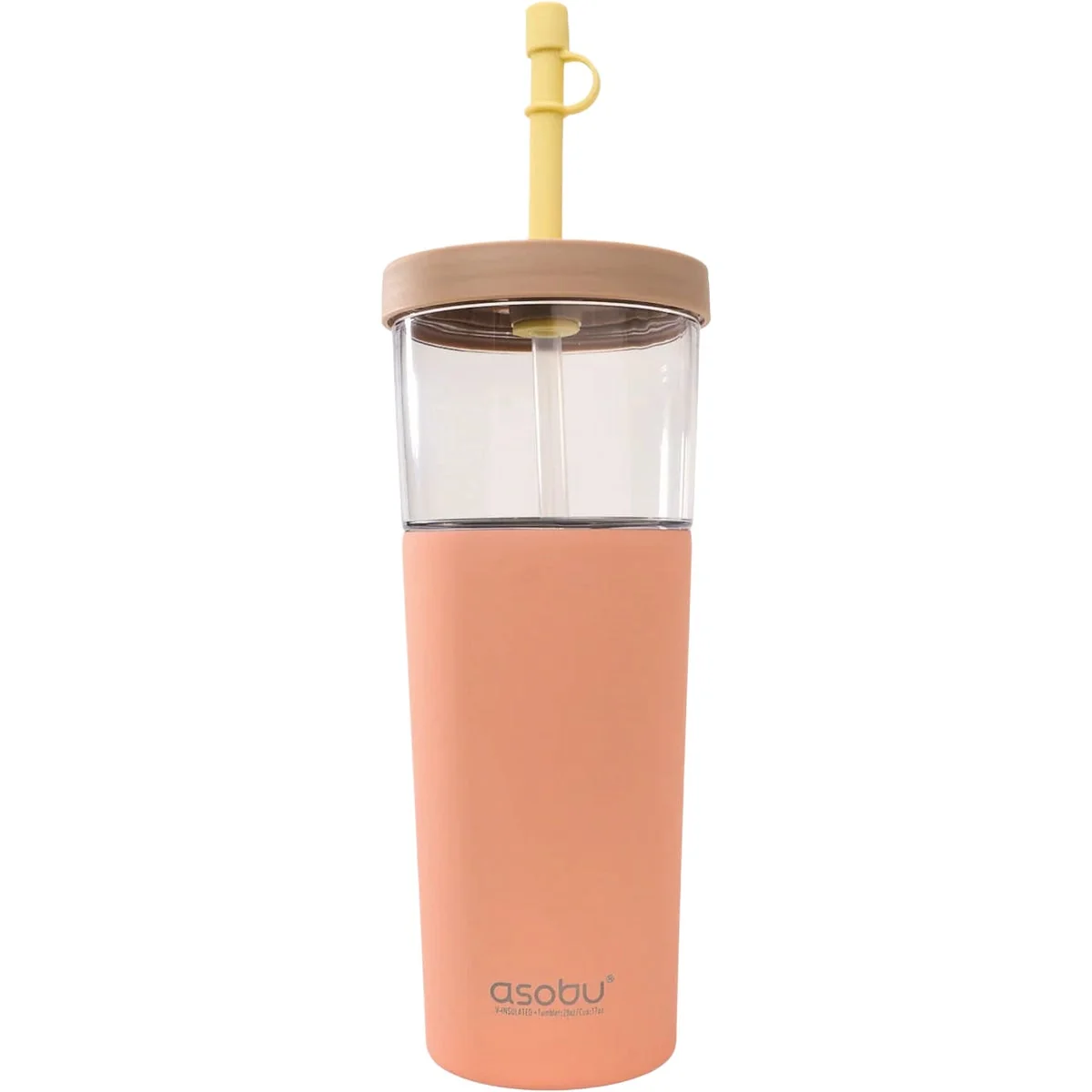 Effective Ad-N-Art Marina 2-in-1 Insulated Tumbler and Mug Pastel Peach Exclusive