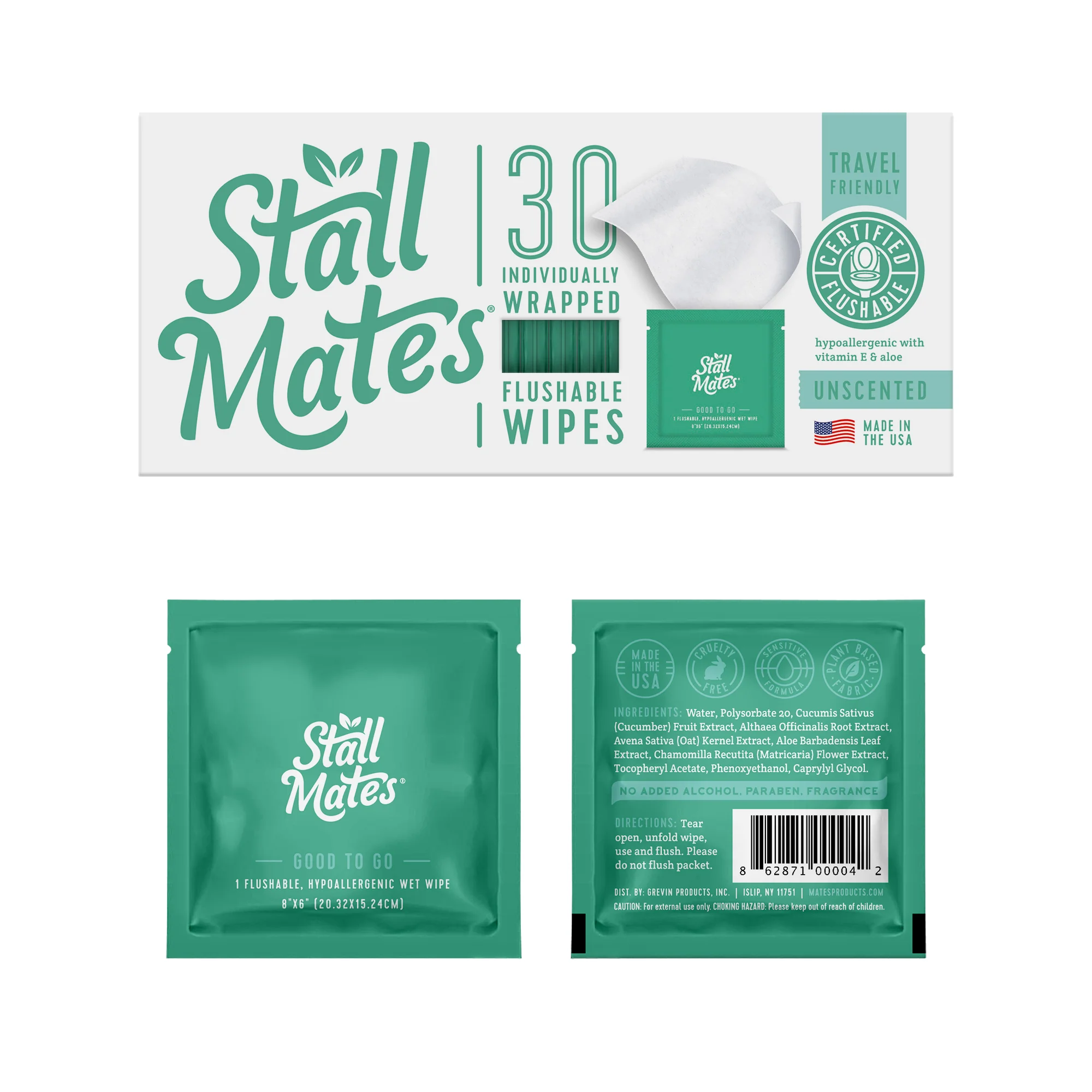 Optimized Stall Mates Flushable Wipes – Individually Wrapped Carefully Designed