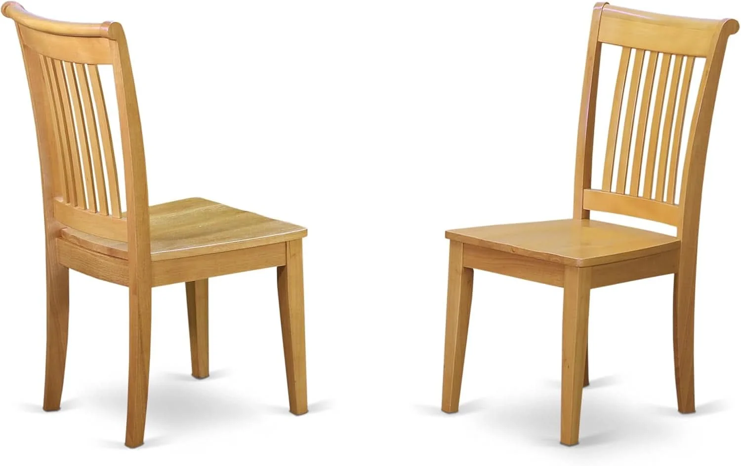 Practical Premium Grade Oak Slat Back Dining Chairs Durable Finish Outstanding