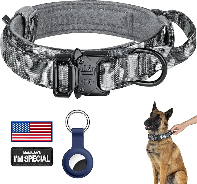 Durable DAGANXI Tactical Dog Collar Adjustable Military Training Nylon Dog Collar Healthy