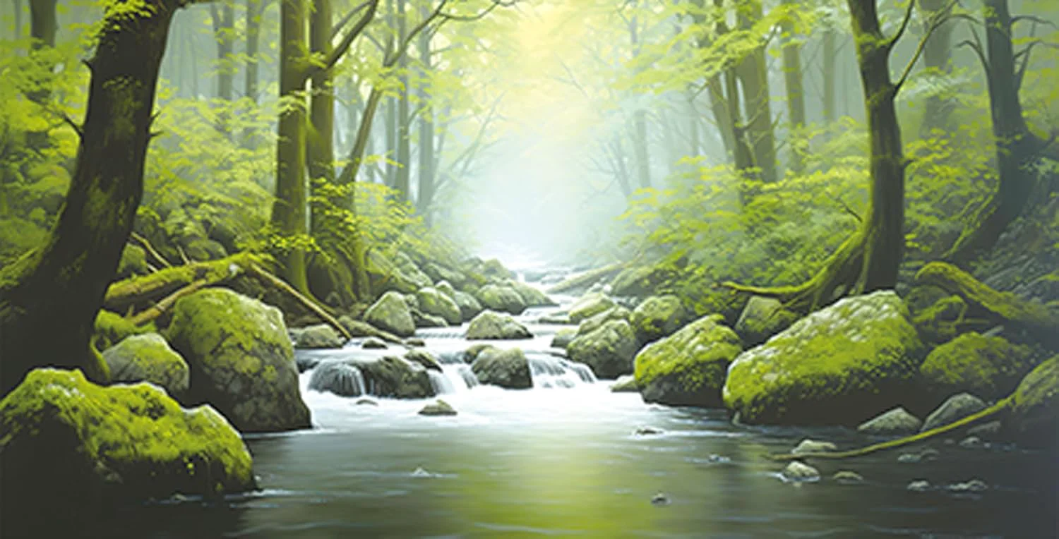 Traditional 36X20IN Tropical Forest Terrarium Background Natural Green Forest Tree Reptile Habitat Background Misty Rainforest Aquarium Background with 8 EVA Double-Sided Tape Soft