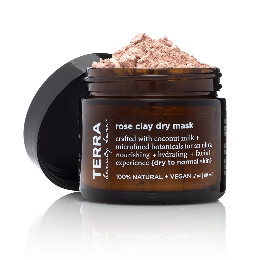 Efficient Terra Beauty Bars Rose Coconut Dry Facial Clay Mask Prestigious