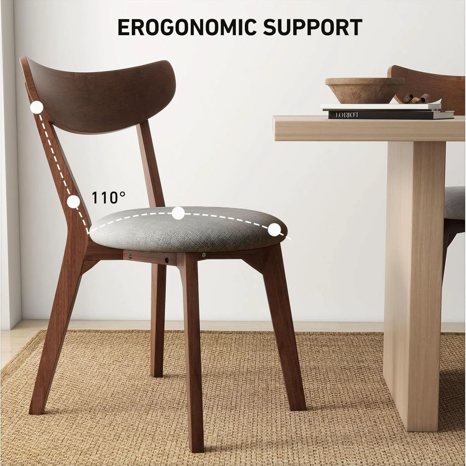 Selected Curved Back Upholstered Contemporary Dining Chairs Four Outstanding