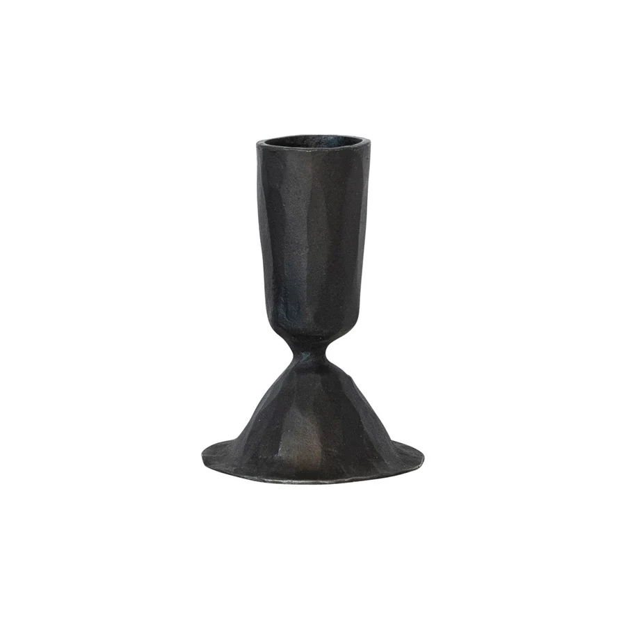 Excellent Hand-Forged Cast Iron Taper Holder 3 1 4 Black Outstanding