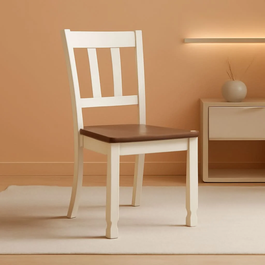 Proven Rake Back Cottage Dining Chair Set Of Two Brown And White Top-Quality