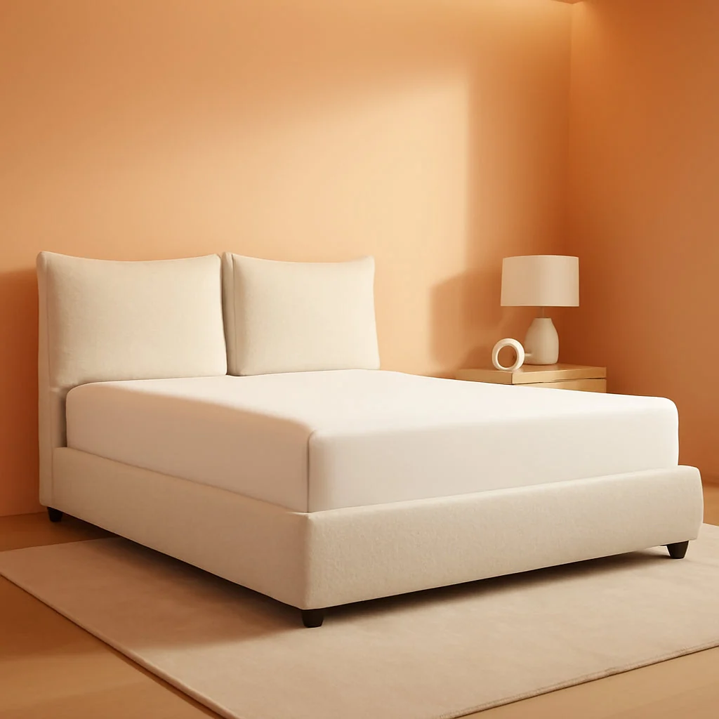 Trusted Linna Chenille Upholstered Eastern King Bed Beige Finish Fast