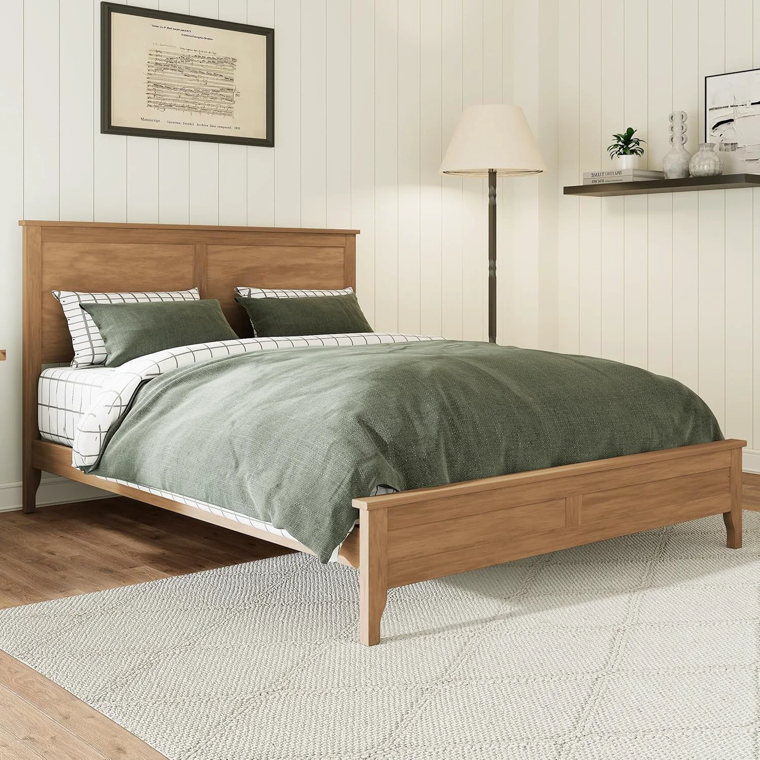 Reusable Premium Solid Wood Queen Platform Bed Headboard Finish Exceptional