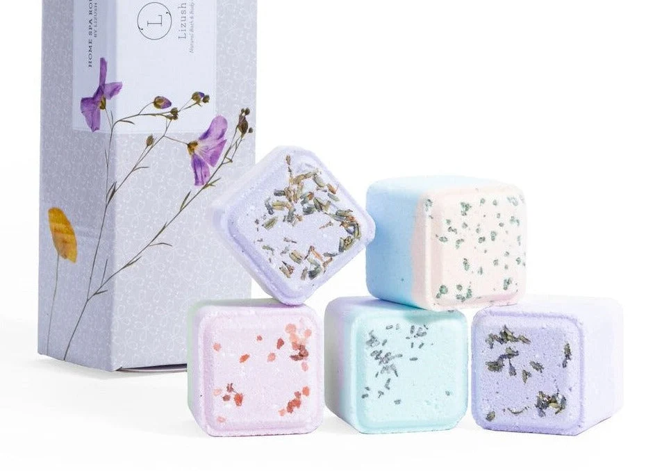 Secure Mixed Scent Shower Steamers Gift Set – 5 Natural Fizzies Recyclable