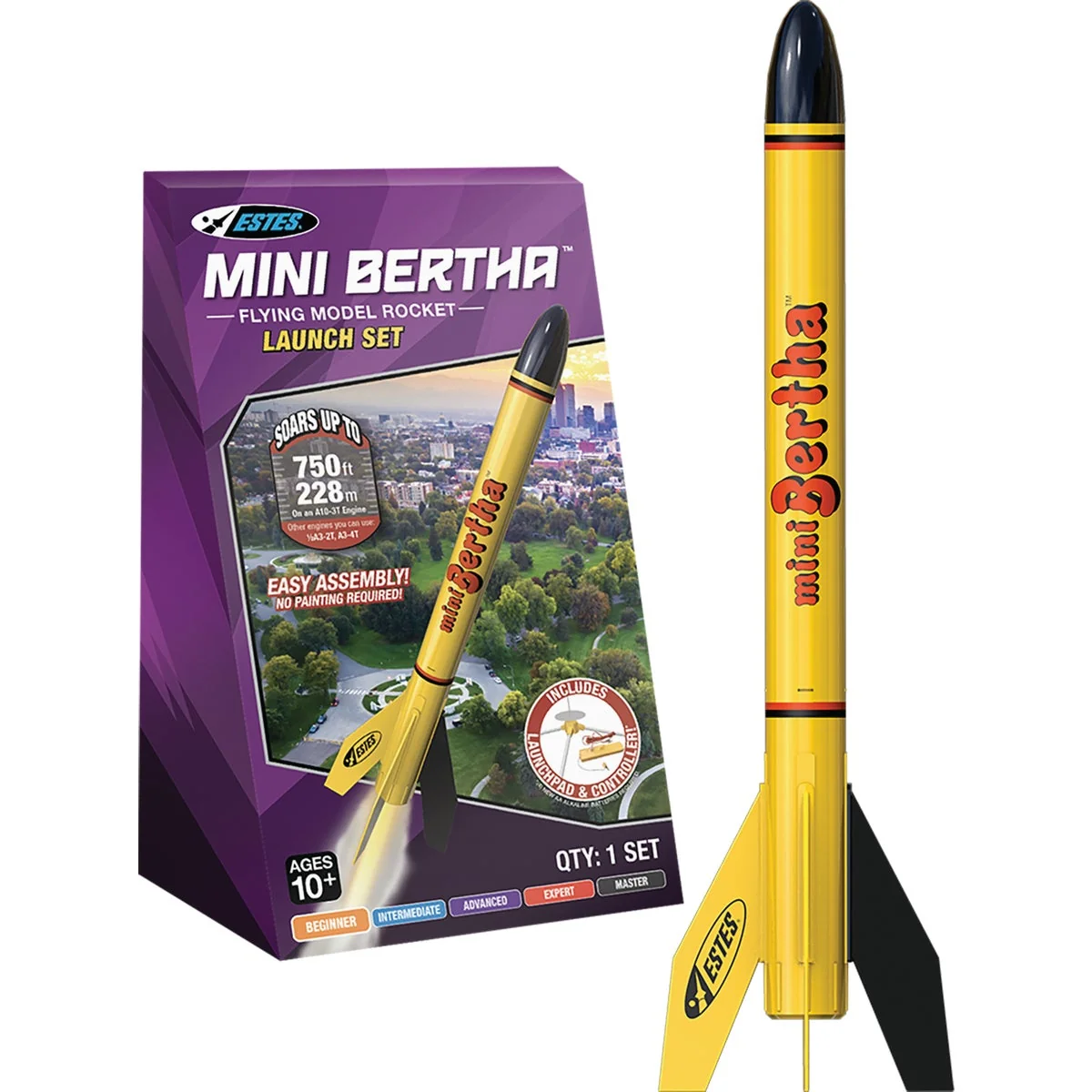 Powerful Estes Industries Mini Bertha Rocket Launch Set Traditional