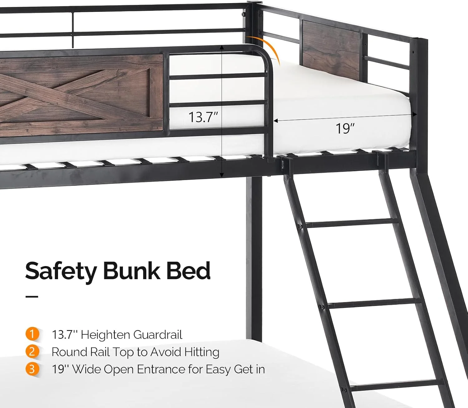 Quality Powder Coated Stainless Steel Twin Over Full Bunk Bed Drawers Selected