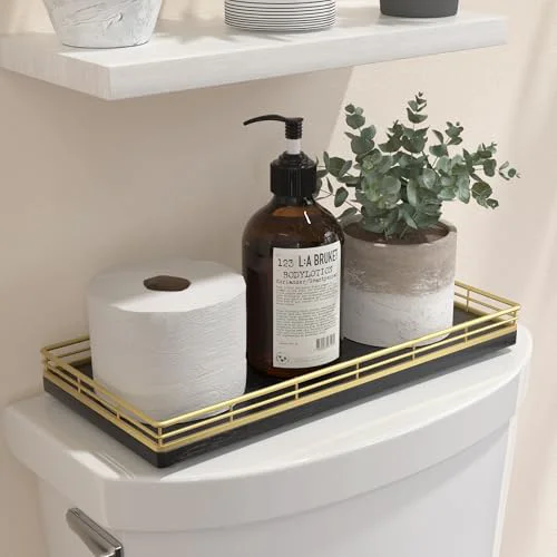 Exclusive Oak Bathroom Toilet Tank Tray Official