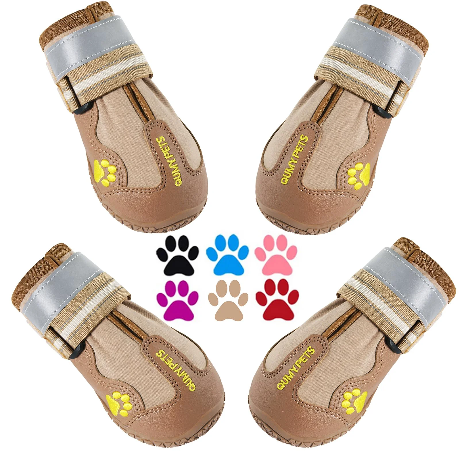 Effective QUMY Dog Shoes for Large Medium Dogs – Water-Resistant Paw Protectors Contemporary