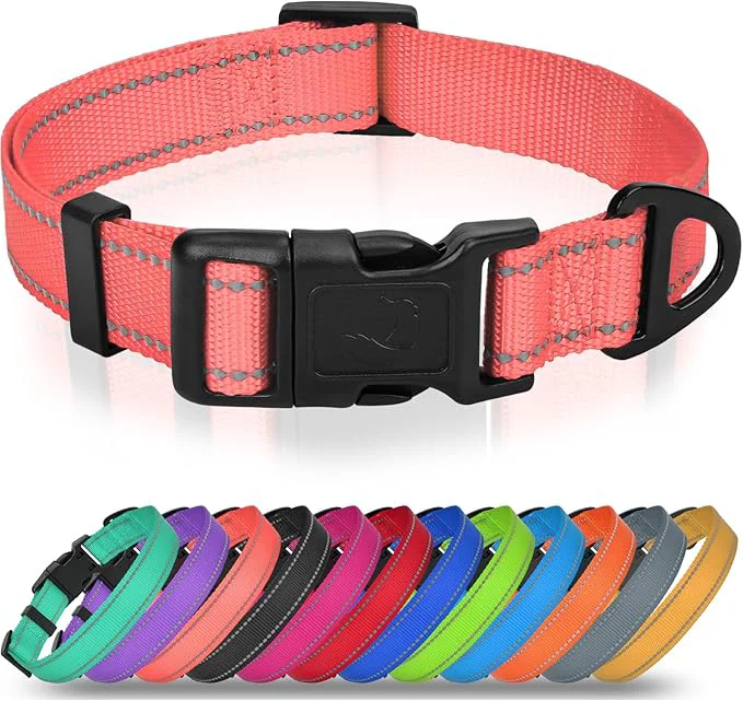 Smooth Joytale Large Dog Collar Reflective and Adjustable Nylon Pet Collar Expertly Made