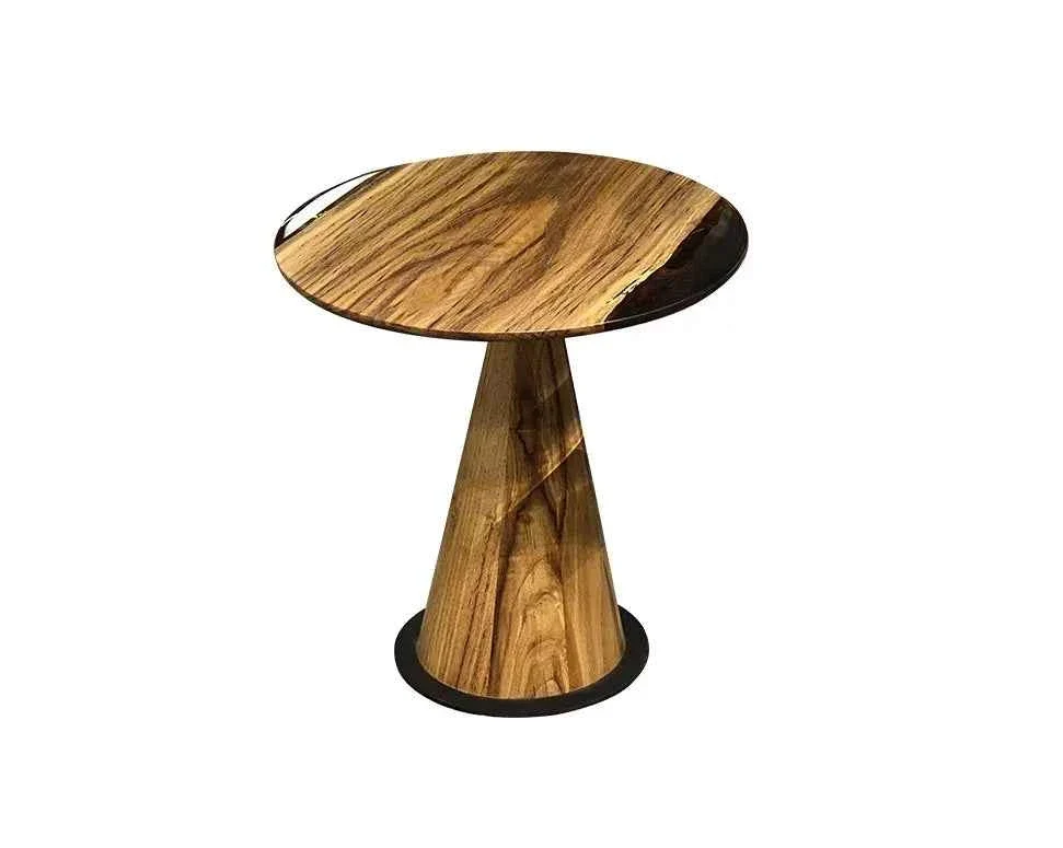 Advanced Mushroom Side End table Made of Walnut and Epoxy Resin Professional