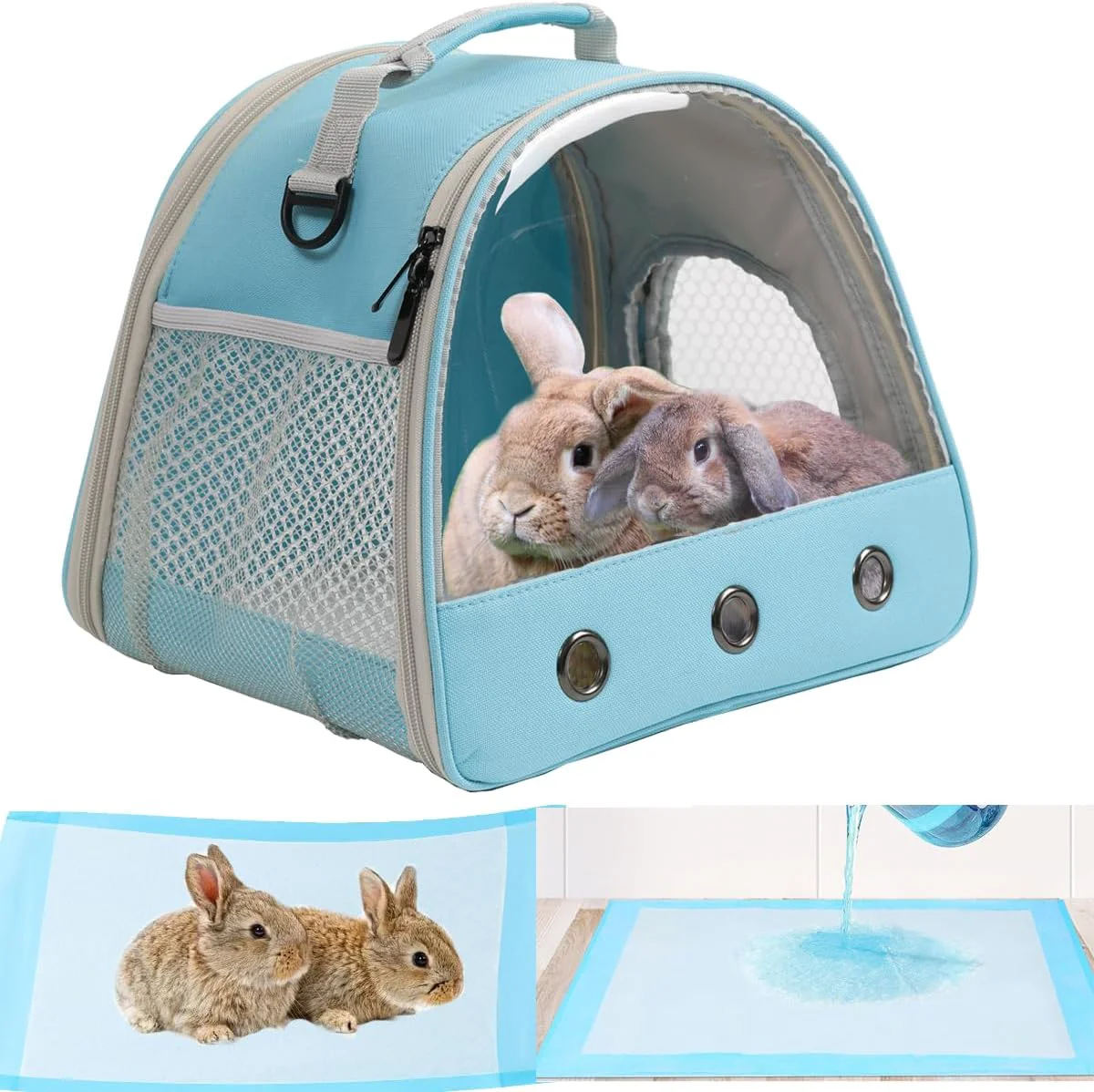 Artisan Bearded Dragon Travel Carrier with Absorbent Pad Set Pee Pad with Leak-Proof Quick-Dry Design for Guinea Pig Portable Guinea Pig Bag for Sugar Glider Hedgehog Rat Bunny Rat Outdoor Used High-End