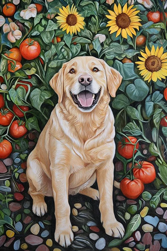 Superior Labrador Retriever Next to The Sunflower Diamond Painting Kits for Beginner 5d DIY Diamond Painting Kits for Adult Animal Paint by Number Without Frame Home Wall Decor 8 12InchAbout ThisOverview Quality