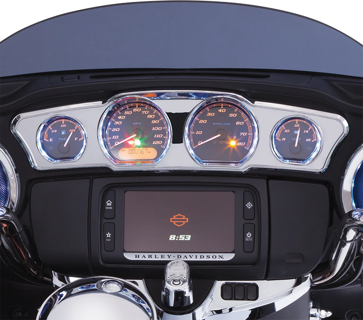 Efficient Ciro Dash Accent with LEDs – Chrome 42200 Authentic