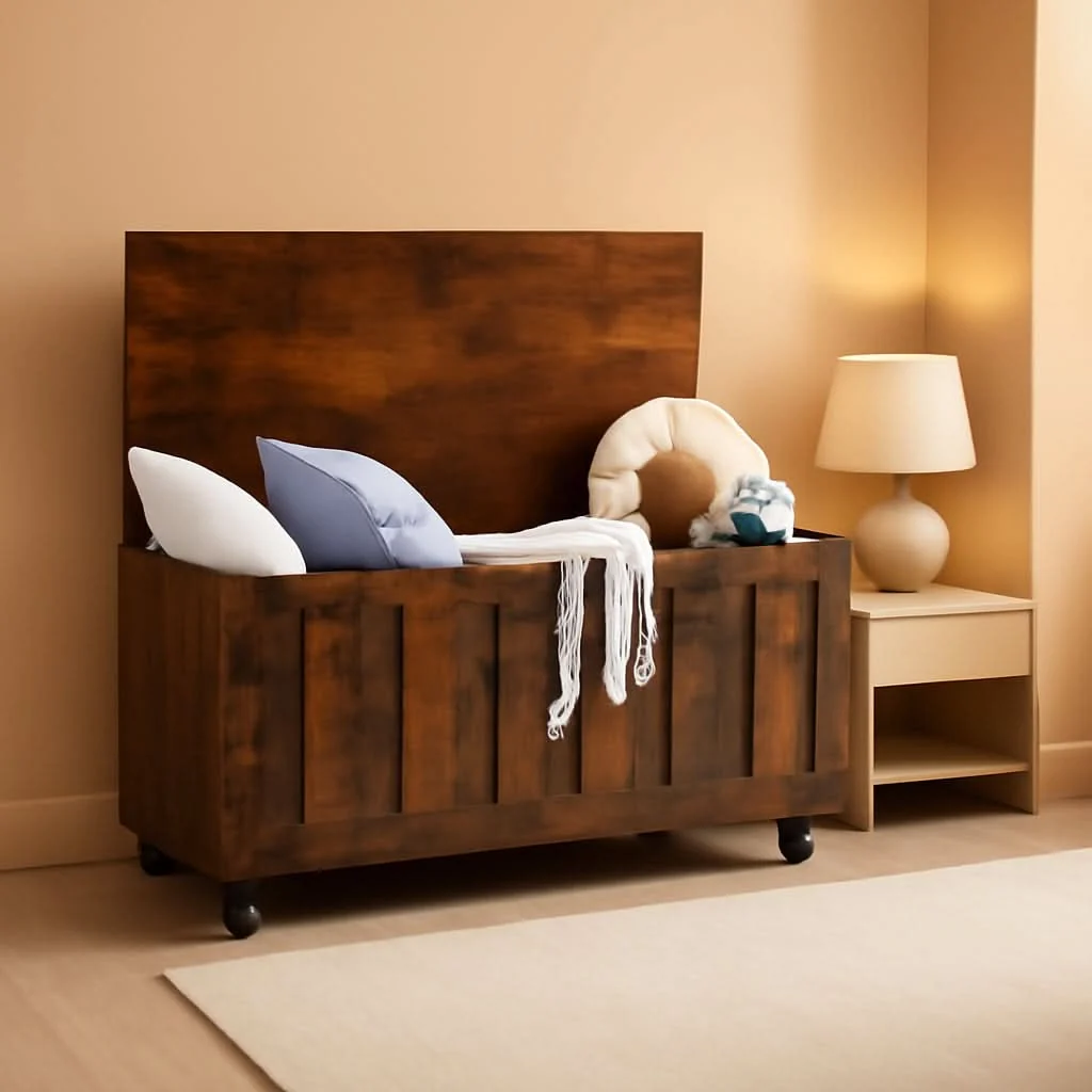 User-Friendly 39 Inch Rustic Brown IndustrialGrade SolidStorage Chest Sophisticated
