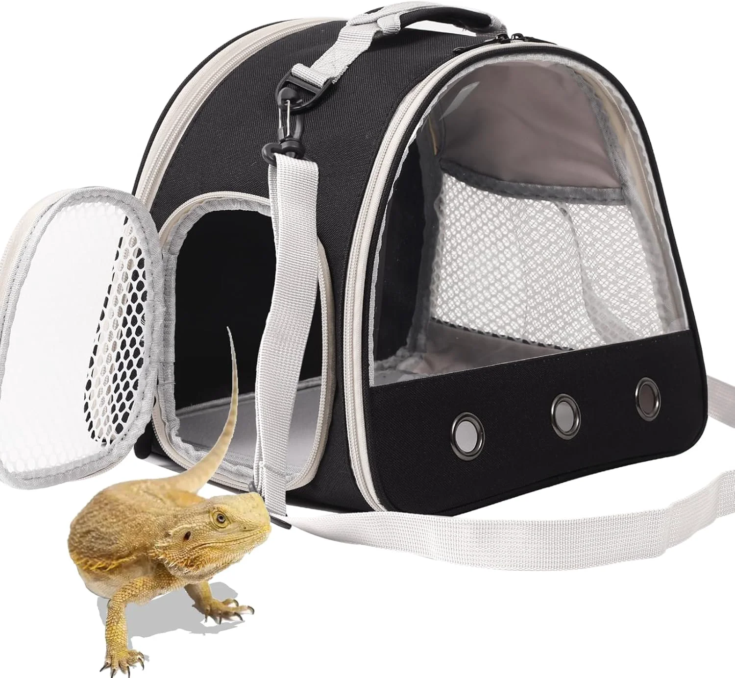 Unique Bearded Dragon Travel Carrier Lizards Carrier Small Animal Travel Carrier for Sugar Glider Hedgehog Rat Parrot Bird Guinea Pig Portable Guinea Pig Travel Bag for 2 Expertly Made