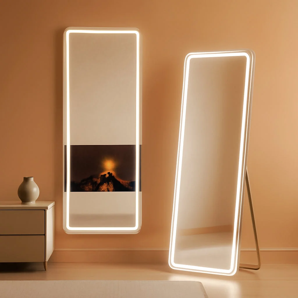Elegant 61Inch LED Full Length Mirror Contemporary Illumination Luxury
