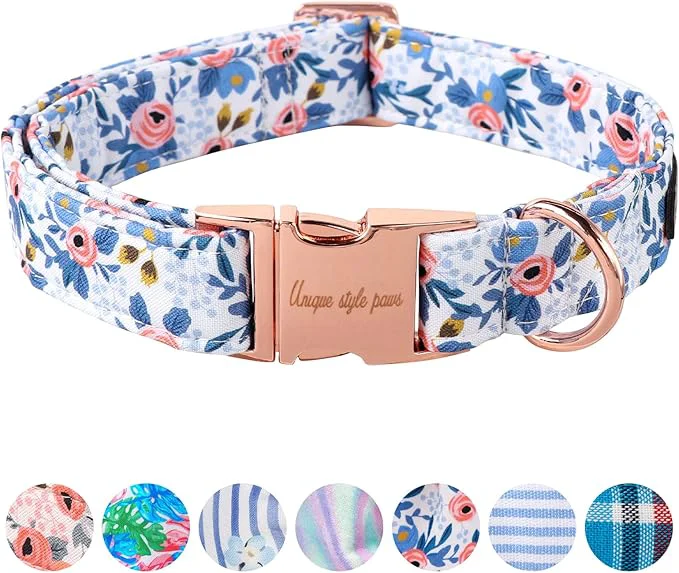 Secure Unique Style Paws Dog Collar Flexible