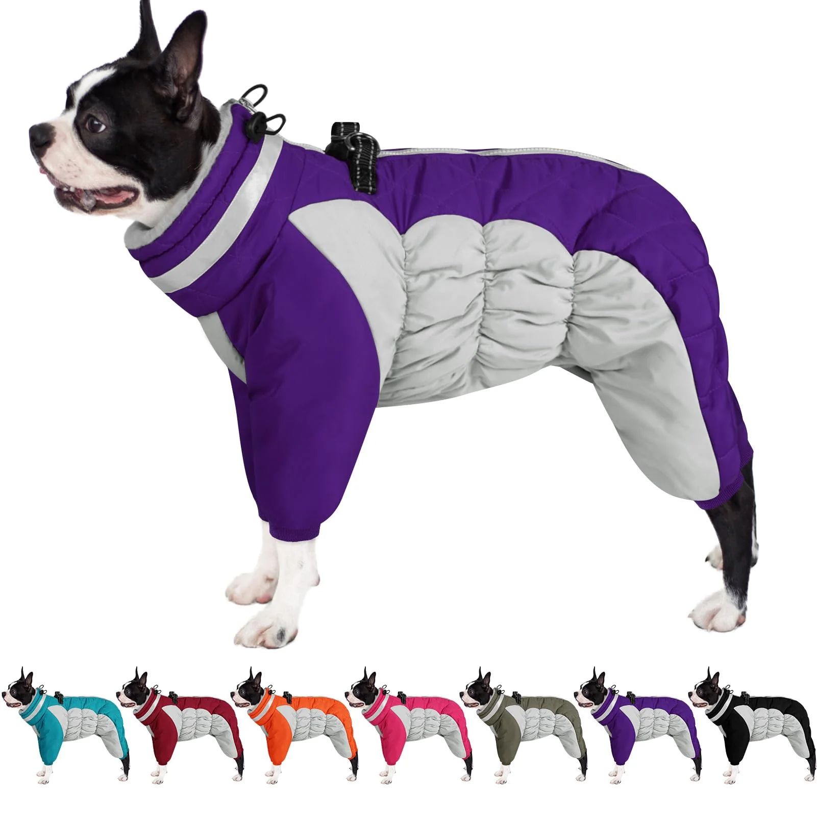 Proven AOFITEE Dog Coat Warm Puffer Jacket Windproof Winter Coat with Harness Reflective Trim High-End