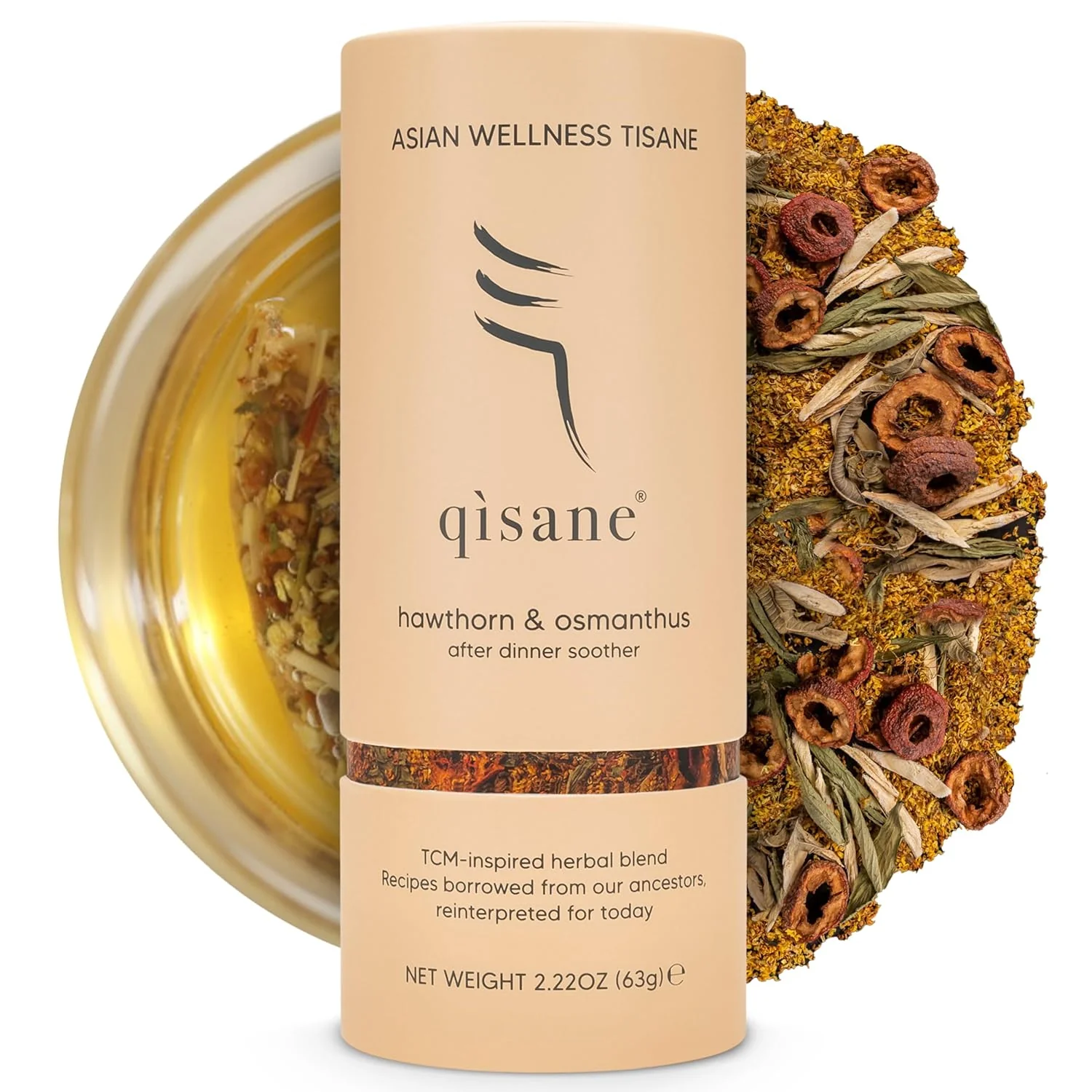World-Class qìsane Hawthorn Berry Tea Bags with Osmanthus Flower – Dried Hawthorn Berries Osmanthus Plant Luxury